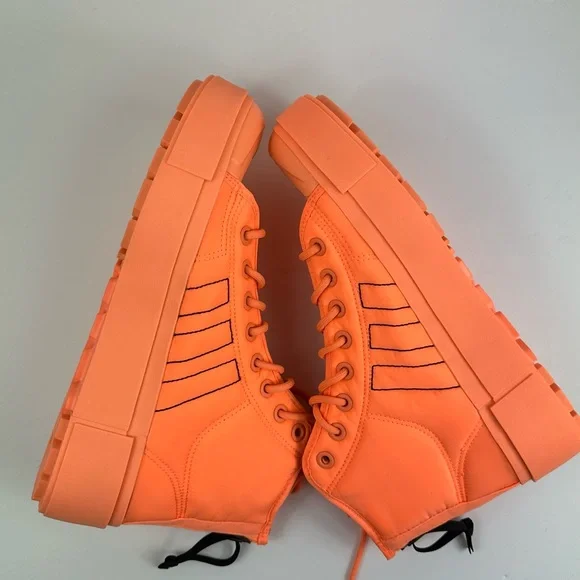 Women’s Adidas Nizza Bonega X -  Orange - Lace Up High Zip Up Sneakers Size 9 - Picture 5 of 8